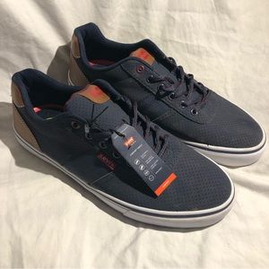 Levi Miles Sneakers Navy Blue Size 9.5 Mens NWT Flat Shoes
